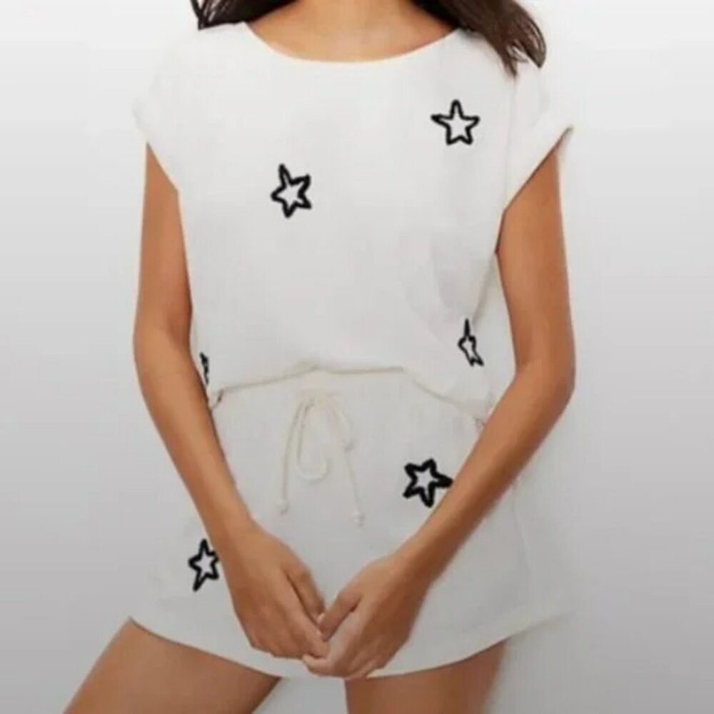 Lou & Grey x Loft Star embroidered Sweatshirt & matching shorts set loungewear – - Picture 2 of 16